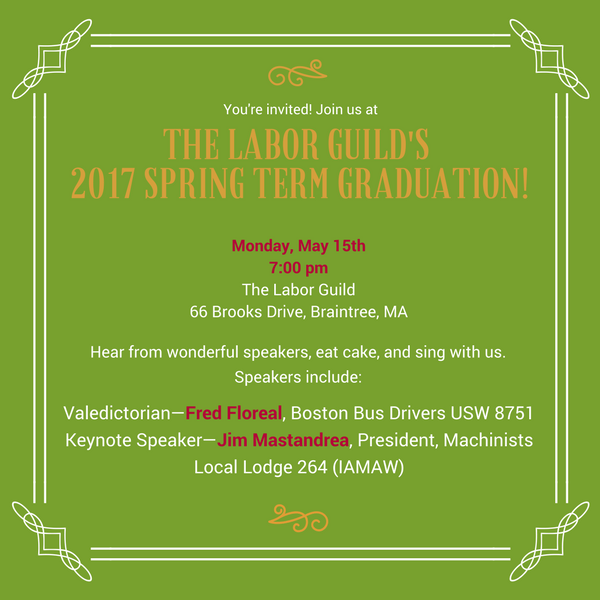 Join us for Graduation, May 15th!