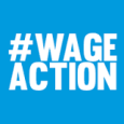 Wage Action blue logo 