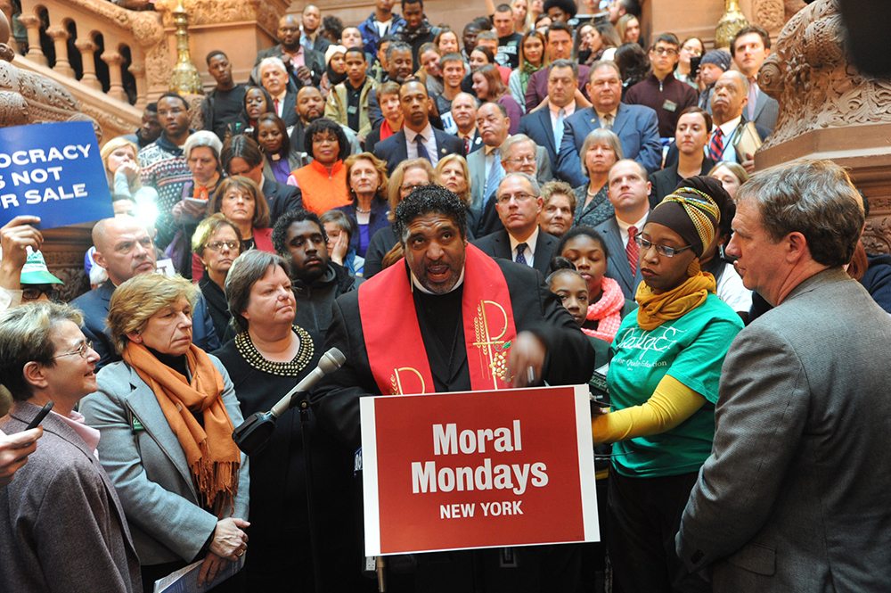 Reverend Barber speaks at Moral Mondays in New York (Photo fromhttp://www.uft.org/news-stories/moral-mondays-come-new-york-state )