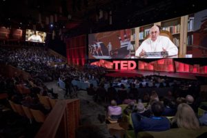 TED 2017 Audience listening to Pope