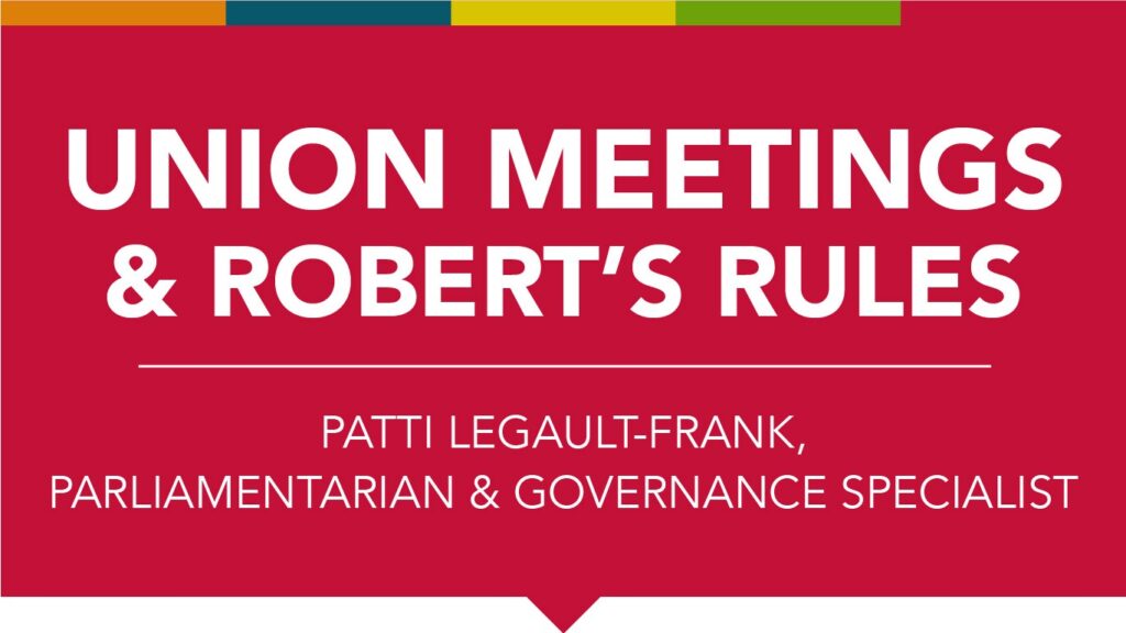Union Meetings & Robert's rules Promo Image