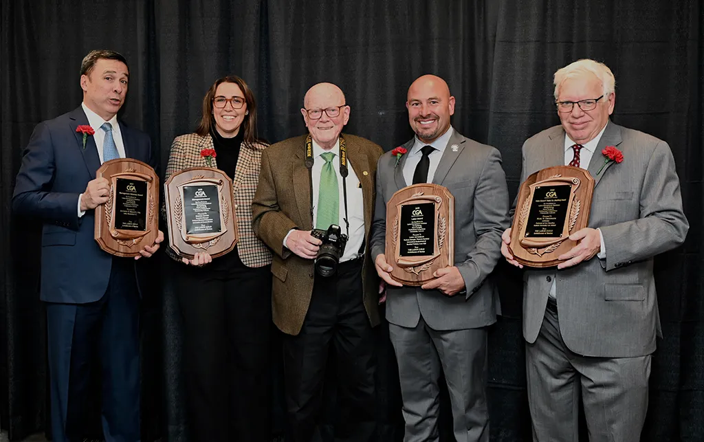 2025 CGA Awardees with retiring labor photographer Harry Brett