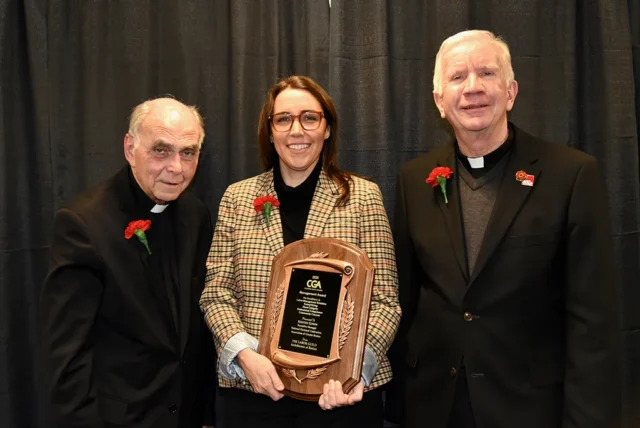 Msg. j. Bryan Hehir, Kristen Gowin and Rev Marc Fallen